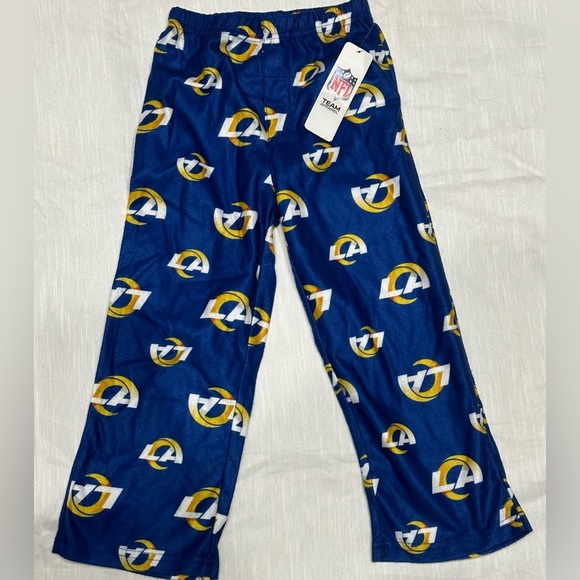 NFL Football LA Rams Sleep Pants Youth Size XS Blue w/Rams Logo Kids Pants, NWT - Picture 2 of 7